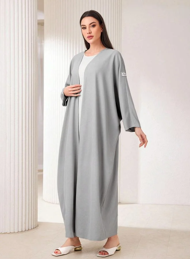 Take Two  Women Solid Batwing Sleeves Front Open Abaya for Women | Best Price UAE